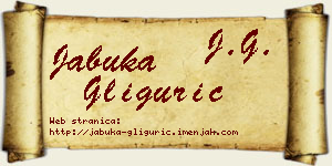 Jabuka Gligurić vizit kartica